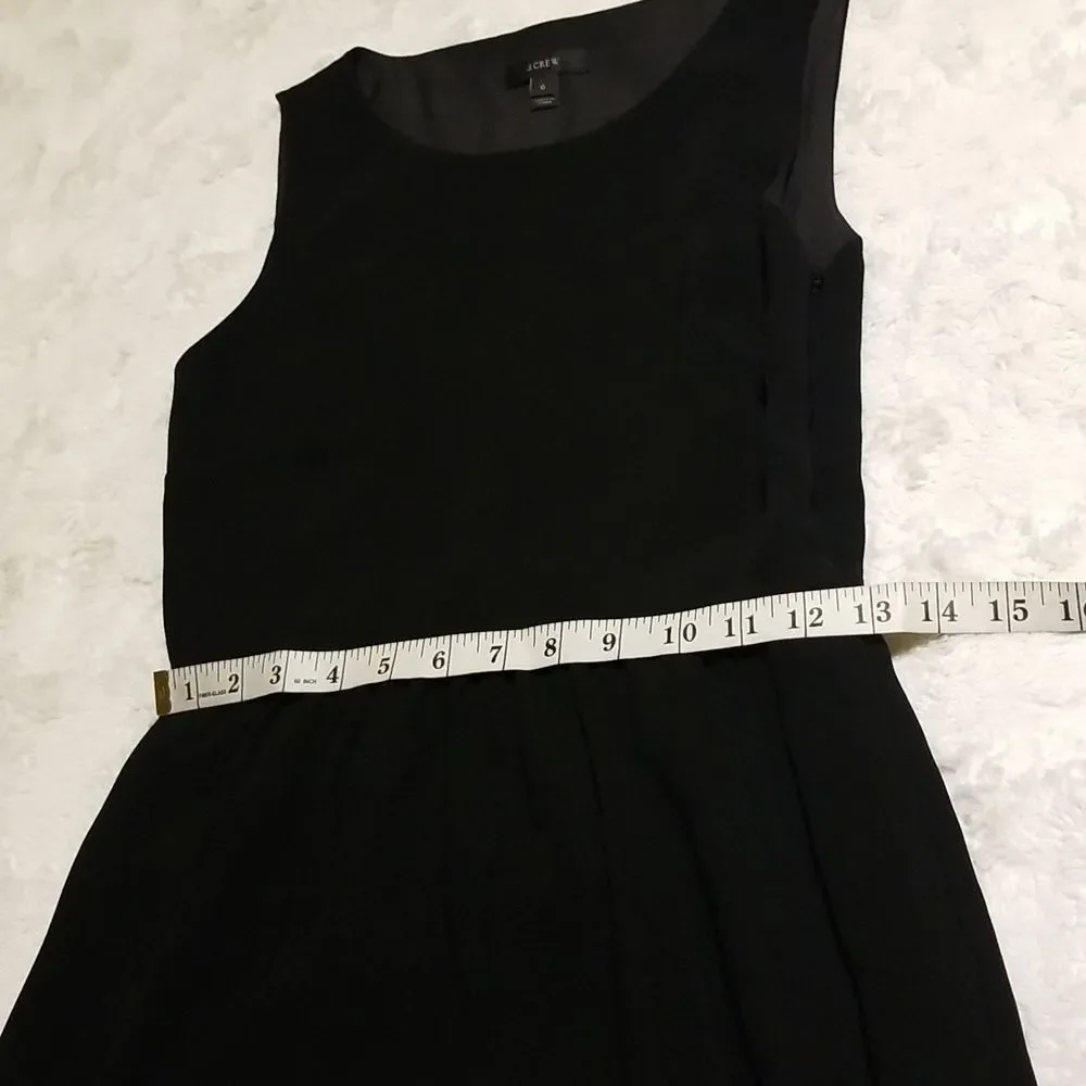 J Crew Black Label Dress Women's Black Sleeveless Size 0 Minimalist